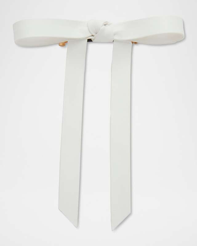 Bardot Faux Leather Bow Barrette